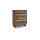 Lina Tall Dresser Chest | 5 Drawers w Integrated Handles | Natural Brown