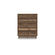 Lina Tall Dresser Chest | 5 Drawers w Integrated Handles | Natural Brown