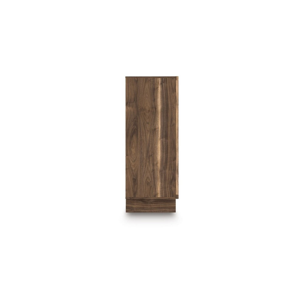 Lina Tall Dresser Chest | 5 Drawers w Integrated Handles | Natural Brown