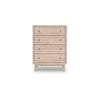 Rox Tall Dresser Chest | 4 Drawers w Black Metal Knobs | Tan Brown