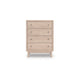 Rox Tall Dresser Chest | 4 Drawers w Black Metal Knobs | Tan Brown