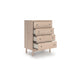 Rox Tall Dresser Chest | 4 Drawers w Black Metal Knobs | Tan Brown