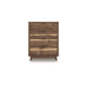 Lina Tall Dresser Chest | 4 Drawers Integrated Pulls | Natural Wood Brown