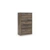 Eli Tall Dresser Chest | 5 Drawers w Long Handles | Weathered Wood Brown