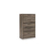 Eli Tall Dresser Chest | 5 Drawers w Long Handles | Weathered Wood Brown