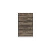 Eli Tall Dresser Chest | 5 Drawers w Long Handles | Weathered Wood Brown