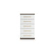 Keny Tall Dresser Chest | 5 Drawers w Gold Metal Handles | Brown & White