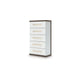 Keny Tall Dresser Chest | 5 Drawers w Gold Metal Handles | Brown & White