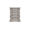 Bryl Tall Dresser Chest | 5 Drawers w Bronze Knobs | Antiqued White