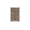 Cota Tall Dresser Chest | 5 Drawers w Dark Bronze Handles | Deep Brown