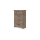 Cota Tall Dresser Chest | 5 Drawers w Dark Bronze Handles | Deep Brown