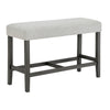 Jeny Counter Height Dining Bench | Padded Seat | 40" Light Gray