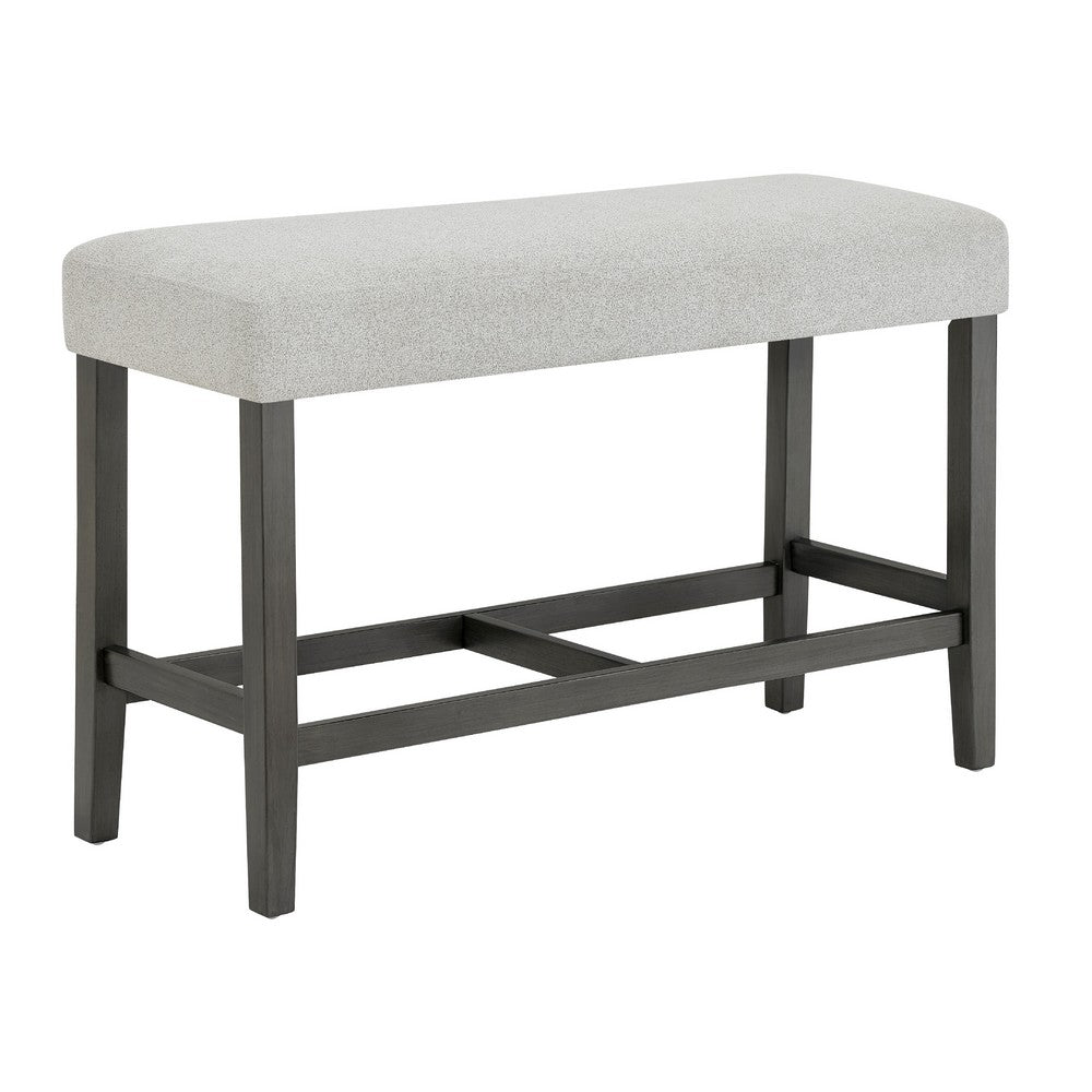 Jeny Counter Height Dining Bench | Padded Seat | 40" Light Gray
