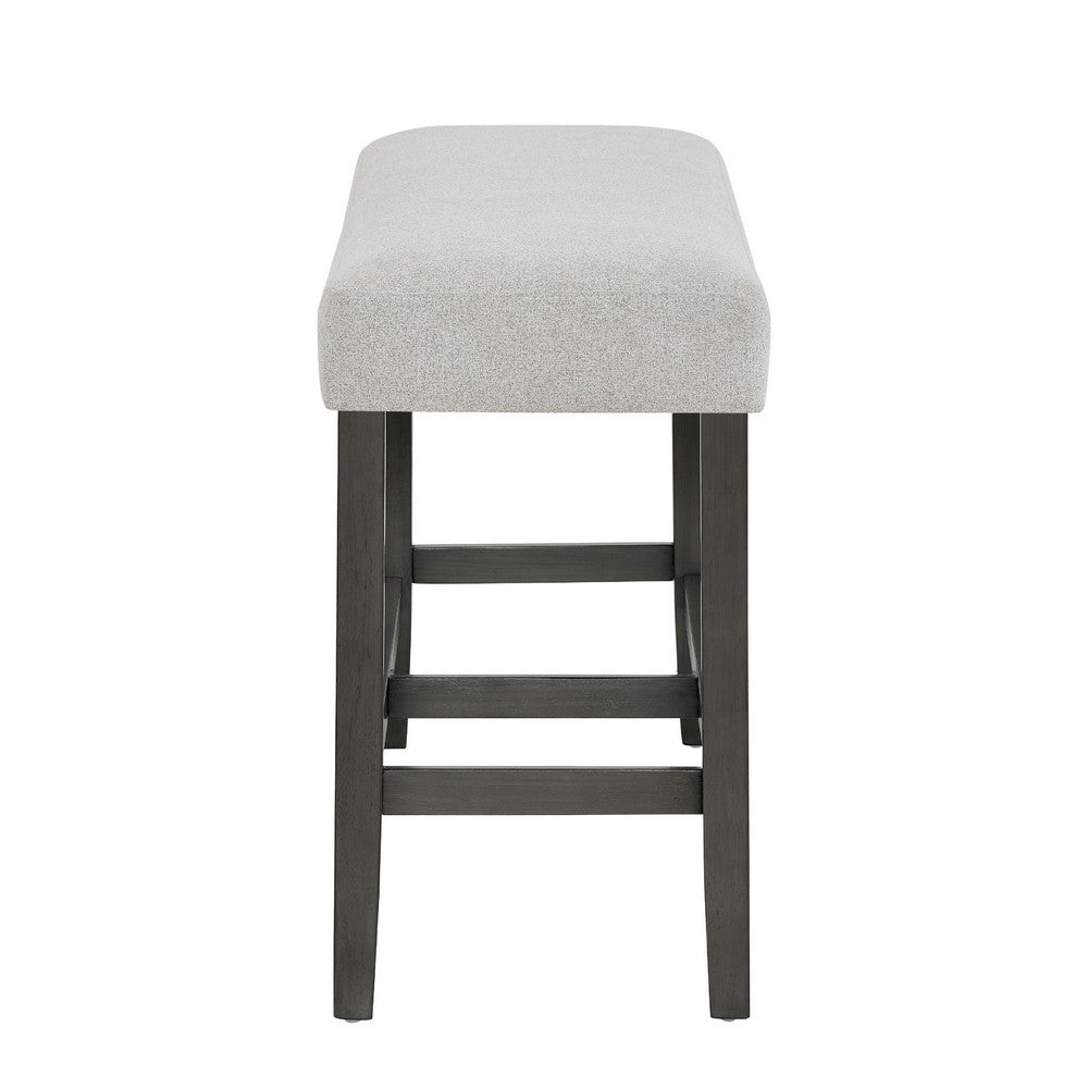 Jeny Counter Height Dining Bench | Padded Seat | 40" Light Gray