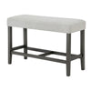 Jeny Counter Height Dining Bench | Padded Seat | 40" Light Gray