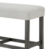 Jeny Counter Height Dining Bench | Padded Seat | 40" Light Gray