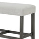 Jeny Counter Height Dining Bench | Padded Seat | 40" Light Gray