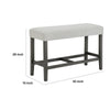 Jeny Counter Height Dining Bench | Padded Seat | 40" Light Gray
