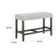 Jeny Counter Height Dining Bench | Padded Seat | 40" Light Gray