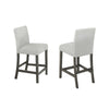 Jeny Counter Height Dining Chair Set of 2 | Padded Seat | Light Gray