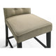 Kiy Counter Height Chair Set of 2 | Tufted Beige Seat | Black Wood Legs