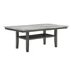 Jeny 5pc Counter Height Dining Set | Gray Seats | 60" Faux Marble Top