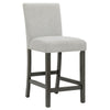 Jeny 7pc Counter Height Dining Set | Gray Seats | 60" Faux Marble Top