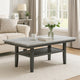 Jeny 7pc Counter Height Dining Set | Gray Seats | 60" Faux Marble Top