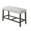 Jeny 6pc Counter Height Dining Set | Gray Bench Chairs | 60" Faux Marble