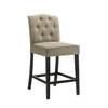 Kiy 5pc Counter Height Dining Set | Beige Seats | 47" Ebony Black Top