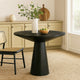 Kiy 5pc Counter Height Dining Set | Beige Seats | 47" Ebony Black Top