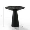 Kiy 5pc Counter Height Dining Set | Beige Seats | 47" Ebony Black Top