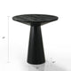 Kiy 5pc Counter Height Dining Set | Beige Seats | 47" Ebony Black Top