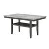 Jeny Counter Height Dining Table | 60" Faux Marble Top | Dark Gray