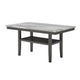 Jeny Counter Height Dining Table | 60" Faux Marble Top | Dark Gray