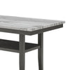 Jeny Counter Height Dining Table | 60" Faux Marble Top | Dark Gray