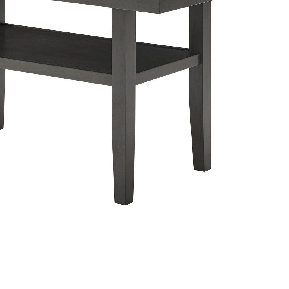 Jeny Counter Height Dining Table | 60" Faux Marble Top | Dark Gray
