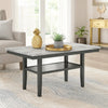 Jeny Counter Height Dining Table | 60" Faux Marble Top | Dark Gray