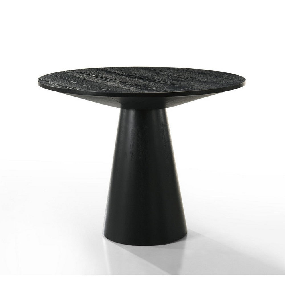 Kiy Counter Height Dining Table | 47" Top | Ebony Black Pedestal Base
