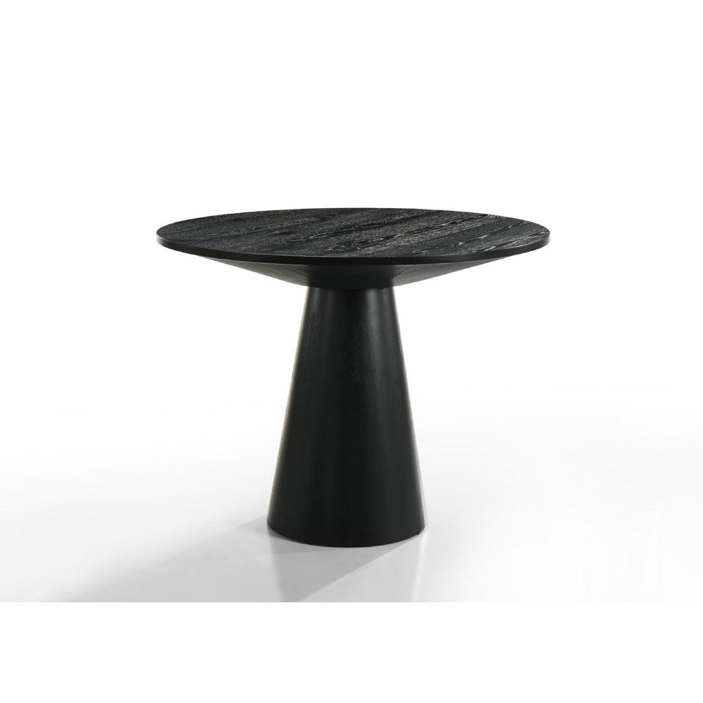 Kiy Counter Height Dining Table | 47" Top | Ebony Black Pedestal Base