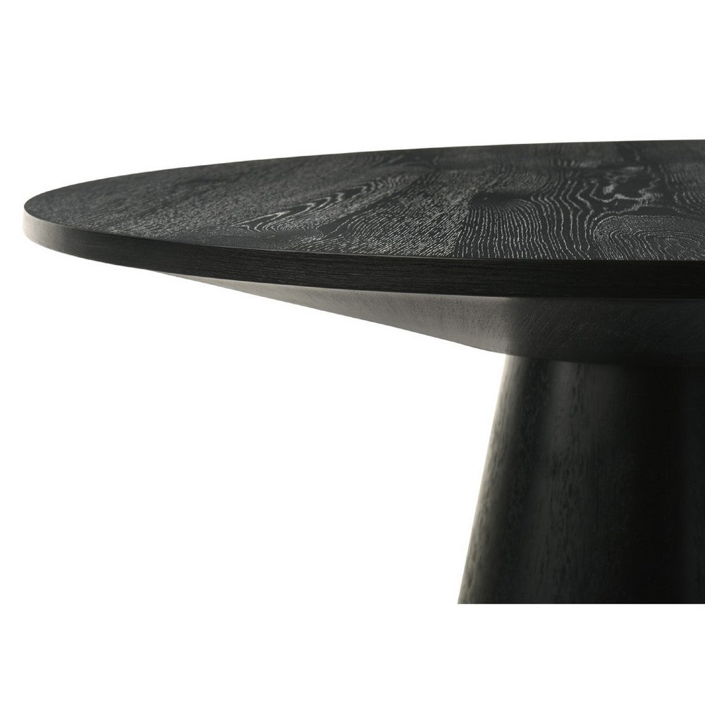 Kiy Counter Height Dining Table | 47" Top | Ebony Black Pedestal Base