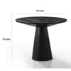 Kiy Counter Height Dining Table | 47" Top | Ebony Black Pedestal Base