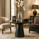 Kiy Counter Height Dining Table | 47" Top | Ebony Black Pedestal Base