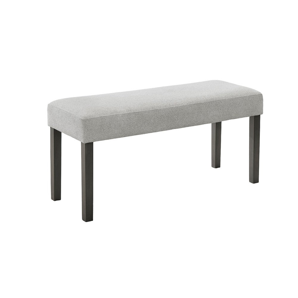 Jeny Dining Bench | Foam Padded Seat | 40" Wide Dark Gray Wood