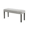 Jeny Dining Bench | Foam Padded Seat | 40" Wide Dark Gray Wood