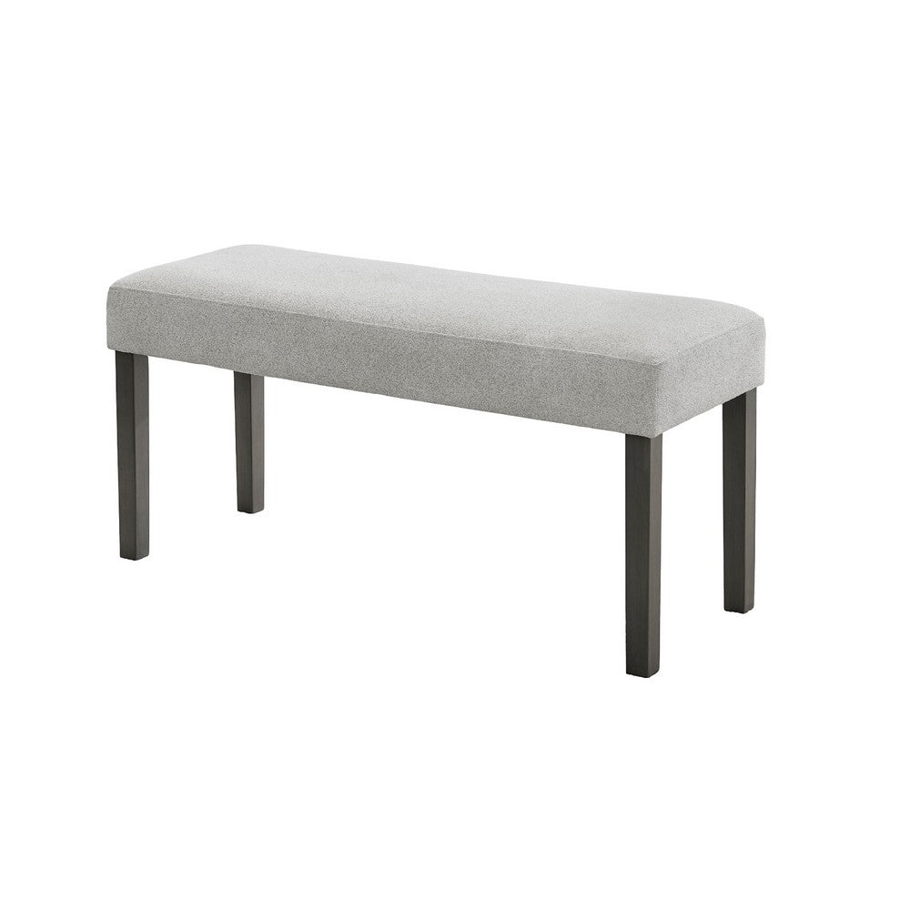 Jeny Dining Bench | Foam Padded Seat | 40" Wide Dark Gray Wood