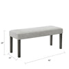 Jeny Dining Bench | Foam Padded Seat | 40" Wide Dark Gray Wood