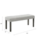 Jeny Dining Bench | Foam Padded Seat | 40" Wide Dark Gray Wood