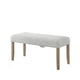 Teny Dining Bench | Light Gray Seat | 41" Wide Oak Brown Frame