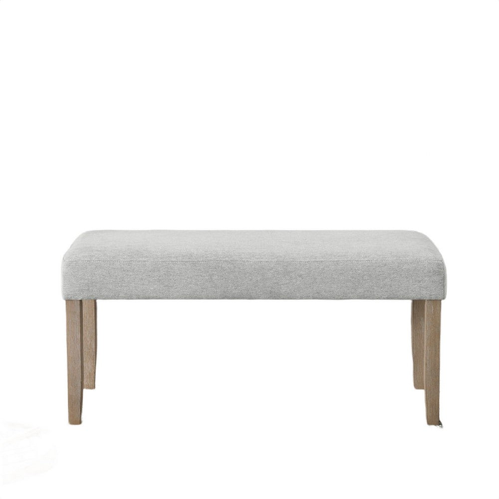 Teny Dining Bench | Light Gray Seat | 41" Wide Oak Brown Frame